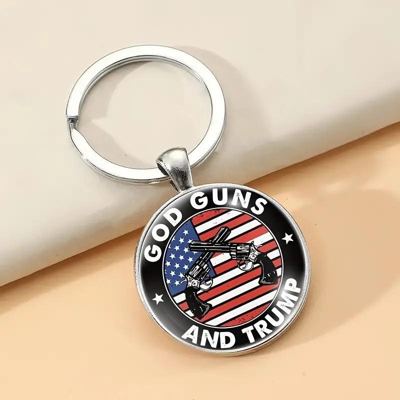 Usa Flag Key Holder Zinc Alloy Dual Wheel Design Gift For Colleagues And Kids