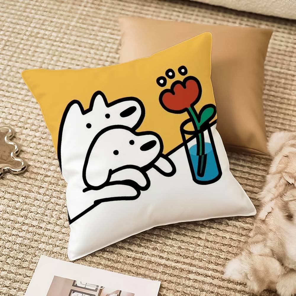 

M-mat-suiS Pillow Case Anti-dustmite Invisible zipper Sofa Bed 12x12Inch