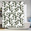 Greenery Shower Curtain Waterproof Decorative Bathroom Rug Mat 3D Printed Polyester Fabric Home Accessories SizeCustomizable (La