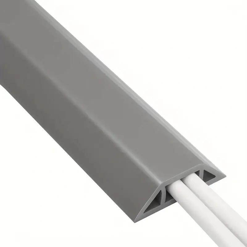 1PC 1m/39.37inch Floor Cord Cover Self-Adhesive Cord Protector Extension Wiring Duct Protector Cable Concealer Manage Cable