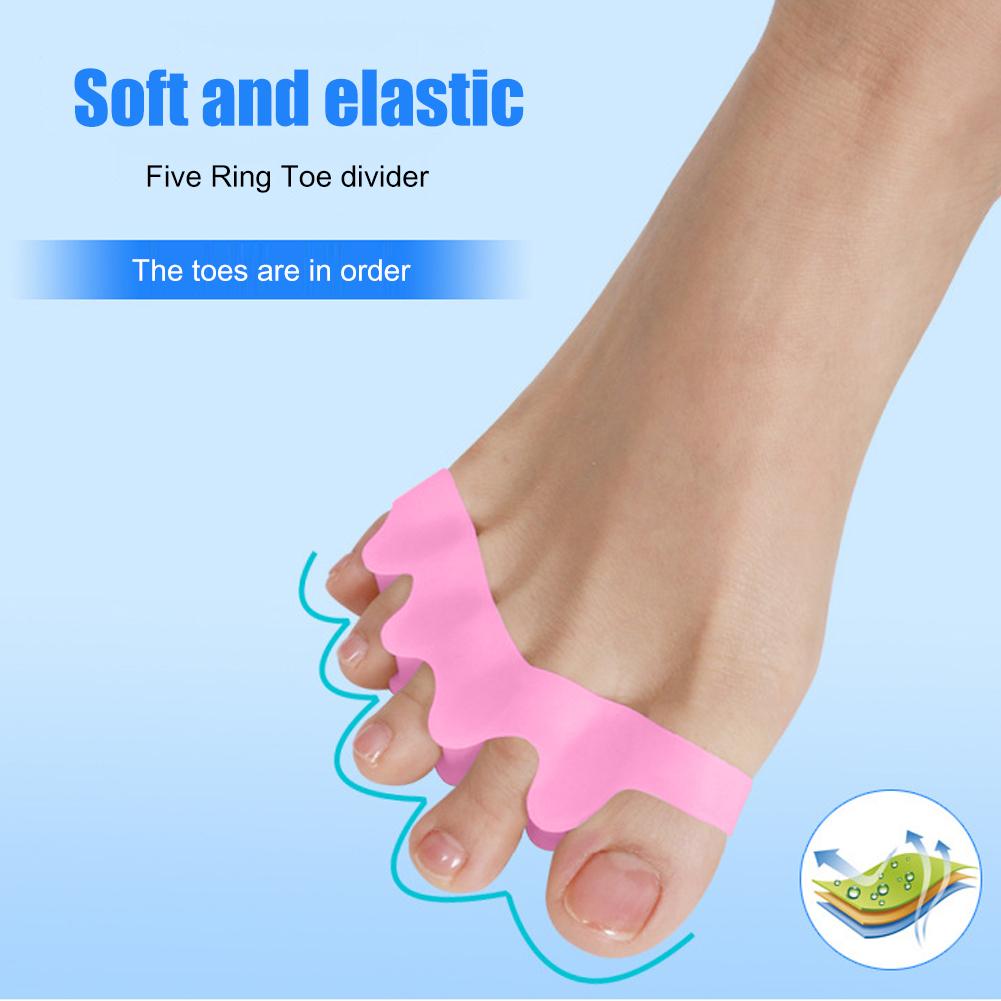 1Pair Silicone Toe Protector Finger Toe Separator Bunion Corrector Foot Stretchers Straightener Protector Pain Relief Foot Care