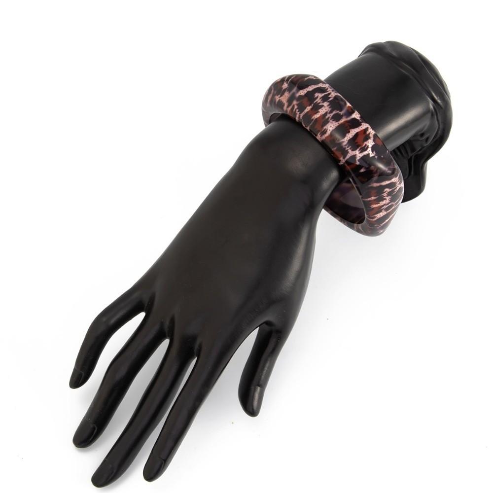 Dicker Acryl Armreif Unregelmäßiger Retro Handring Kreativer Unregelmäßiger Breiter Armband Schmuck