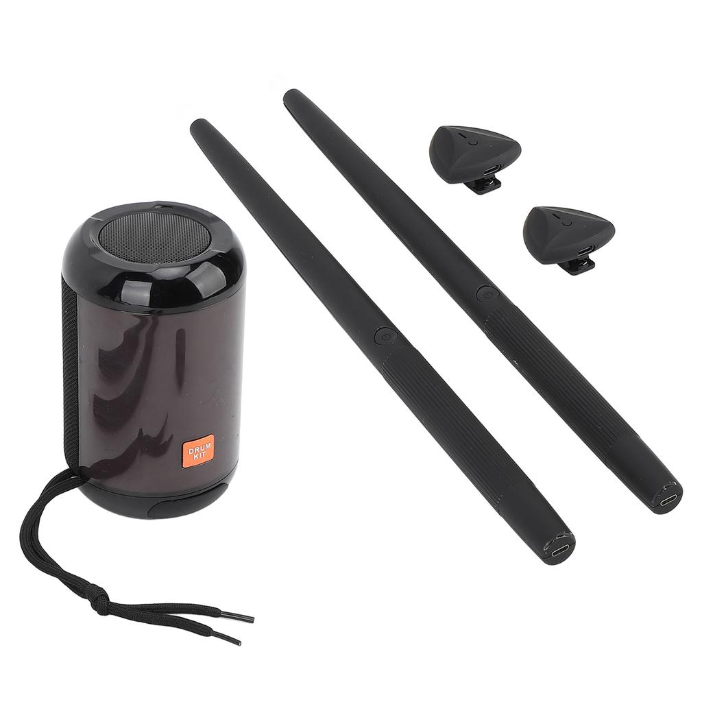 Electric Somatosensory Drum Kit 3D Motion Sensing Portable Virtual Air Drum Sticks Musical Toy with Foot Pedals Speaker for Home Outdoor