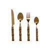 Golden Stainless Steel Cutlery Set - Home ESPRIT - 24 Pieces - 2x3x16 Cm - Multicolored - ABS - Durable