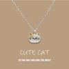 New Trendy Cute Enamel Cat Pendant Necklace For Women Exquisite Cartoon Kitten Metal Chain Choker Party Friendship Jewelry Gifts