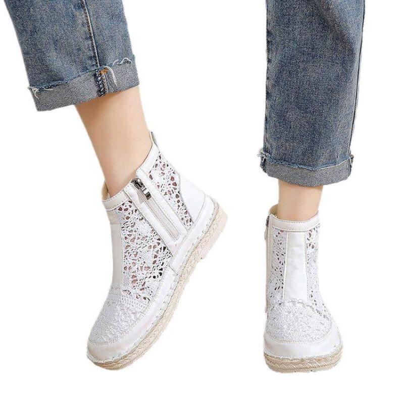 Modă Vânzări Fierbinți 2025 Pantofi Noi de Vară cu Plasă Respirabilă pentru Femei, cu Șireturi, pentru Mers, Decupați, Noi, Solizi, Antiderapanți, Casual, Mărimi 35-40 Pantofi