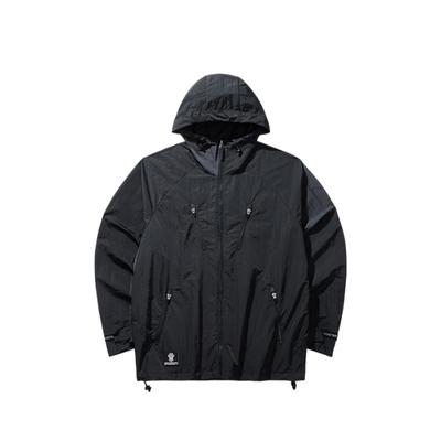 Anta Basketball Series Letter Hooded Zipper Breathable Jacket Unisex Jacket Basic-Black 172431604-1