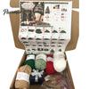 Parent Child Interaction Craft Christmas Tree Crochet Hat DIY Kit, Beginner-Friendly Light-Up Handmade Gift for Friends Complete Kit with Yarn, Tools,