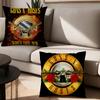 Funda de Almohada Banda de Rock G-Guns N' R-Roses Cojines de Oficina Adecuados para Sofá Coche Dormitorio Funda de Cojín Decorativa