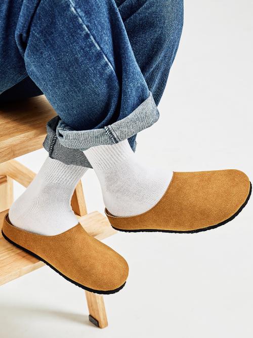 [BSQT by Classy] GO18 Breton Simple Mule Suede Slippers 5014286713 Orange-250