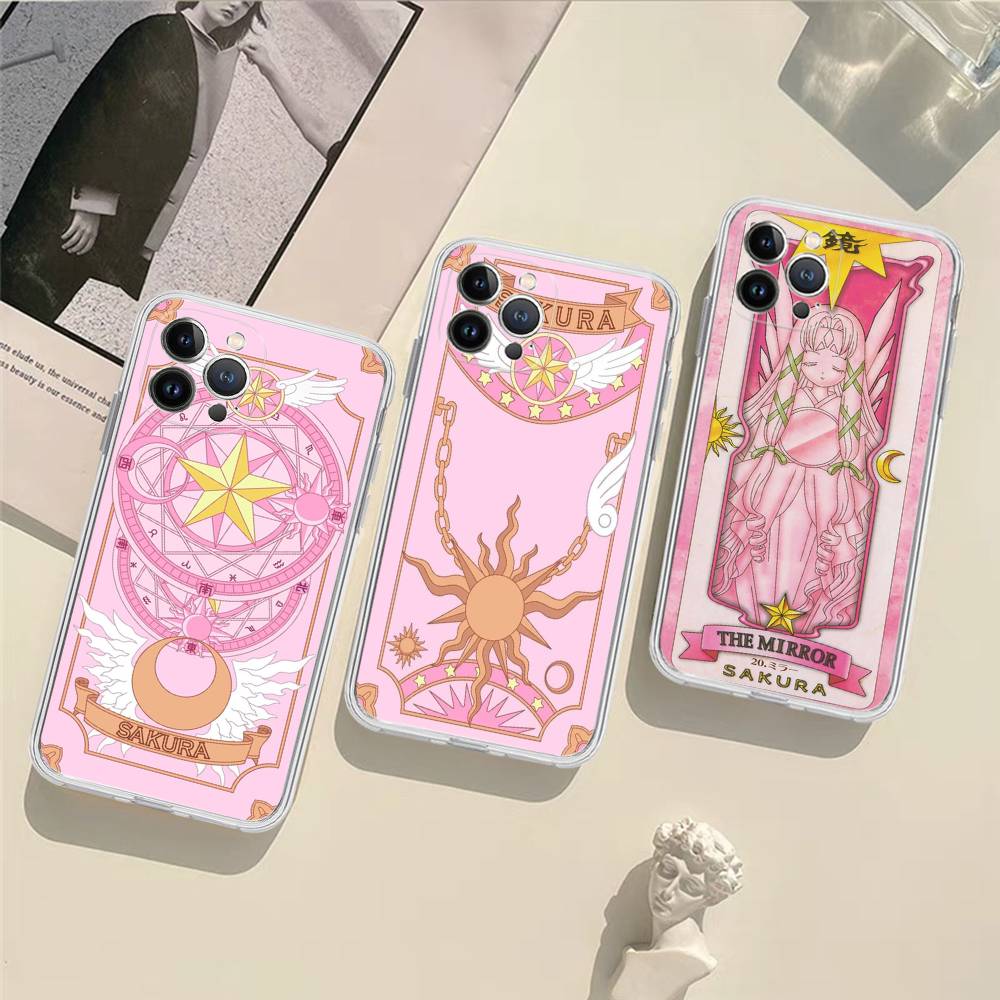 Card Captor Sakura Cartoon Phone Case Phone Case For IPhone 17 16 15 Plus 14 13 Mini 12 11 Pro Max Soft Shell Cover