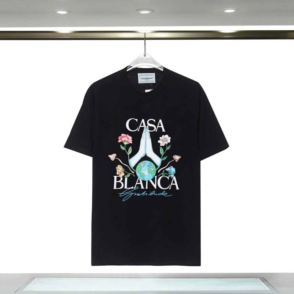 Cross-border Casablanca Summer New Casablanca Tropical Wind Summer Fruit Print Loose Short-sleeved T-shirt