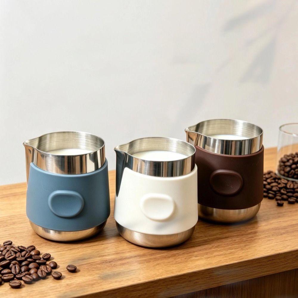Anti‑scald Milk Frothing Pitcher Stainless Steel Latte Art Milk Frother Jug Barista