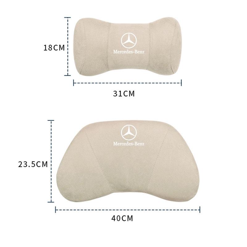 Poduszka Ochronna na Szyję Samochodową Zagłówek Bawełna z Pamięcią Podparcie Lędźwiowe Do Mercedes Benz AMG W177 W176 X166 X167 C257 C218 X2