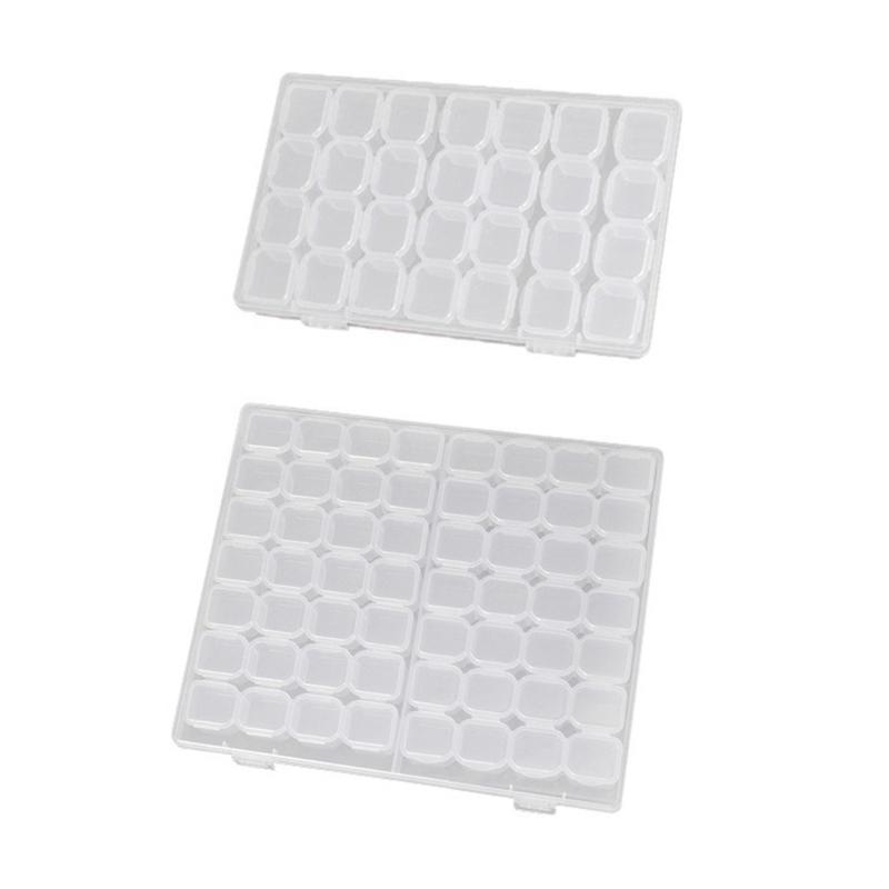 Stylish Jewelry Organiser with Compartment Transparent Case Plastic Storage Box For Earrings Necklaces Accessories