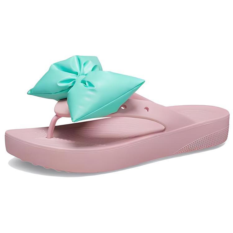 Crocs Classic Cloud Bow Flip Flops Women Footwear Pink 210182-606