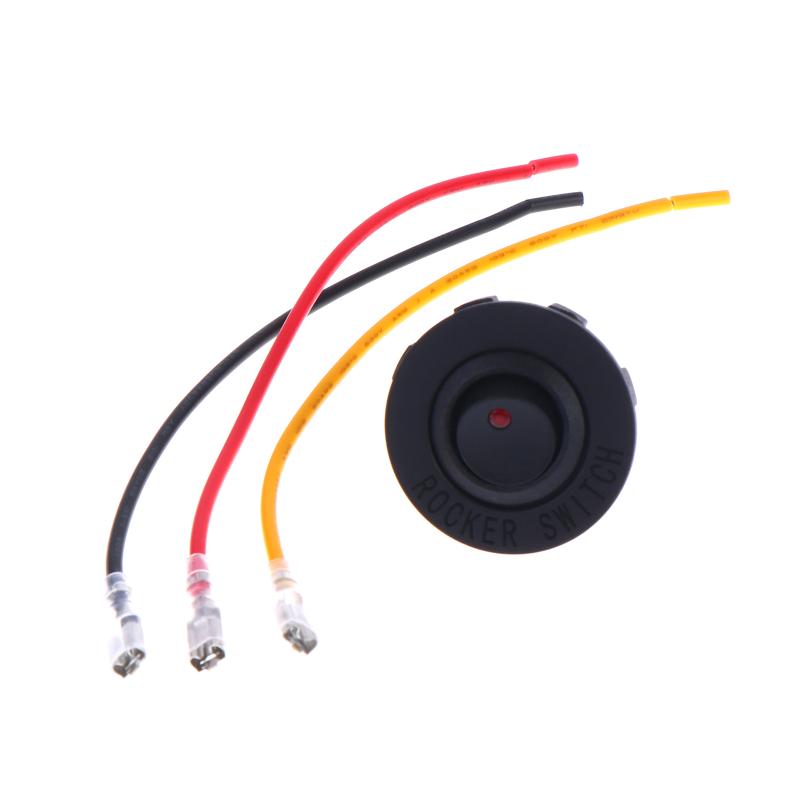 User-friendly 12V DC Round LED Switch 16A for Car Truck Boat Efficient Operation красный