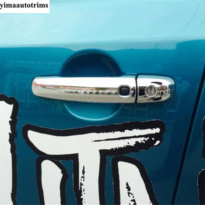 Rearview Mirror Rain Eyebrow / Side Door Handle Cover Trim ABS Chrome Exterior Accessories For Suzuki Vitara Escudo 2015 -