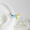 Colorful Star Annular Ear Bone Nail Stainless Steel Cute Love Heart Cross Earrings For Women Body Puncture Accessories
