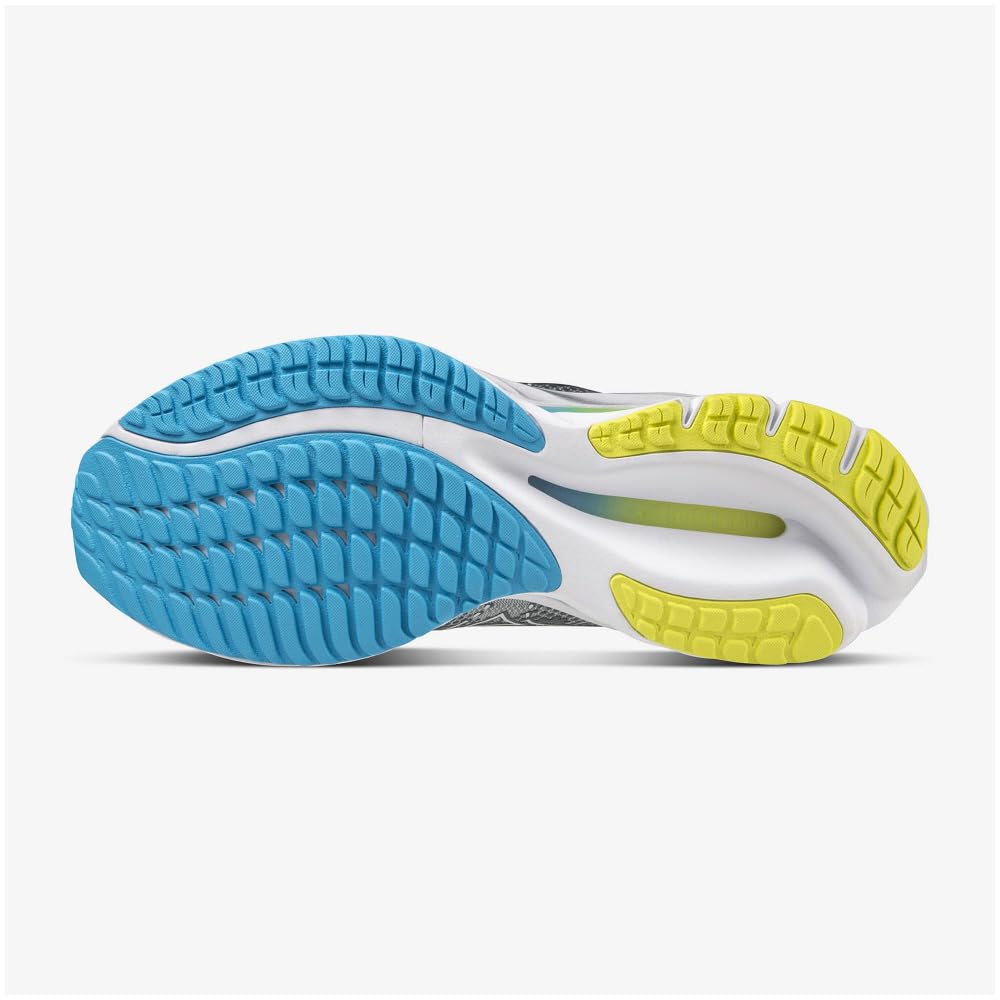 Mizuno Wave Rider 27 Running Thick Gray X White X 2E Shoes, Jogging, Marathon, Training, Sports, Lightweight, Resilient, Sole, Men's, Blue, 28.5 Cm,