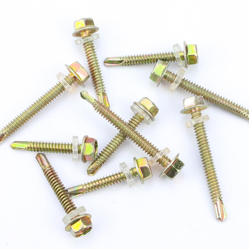 Hex Washer Head Self Drilling Tapping Screw Stainless Steel/Color Zinc M4.2 M4.8 M5.5 M6.3 Hardiflex Screws for Sheet Metal