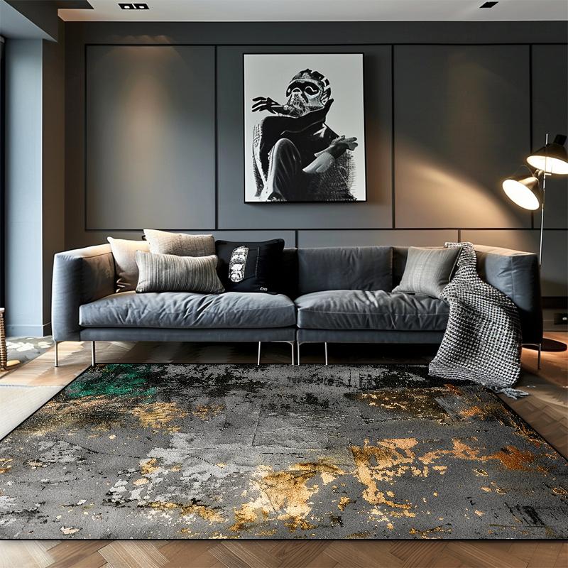 Luxuriöse graue Teppiche im nordischen Stil Wohnzimmer Hochwertige Heimdekoration Sofa Große Flächenteppiche Lounge Ankleidezimmer Weiche rutschfeste Matten