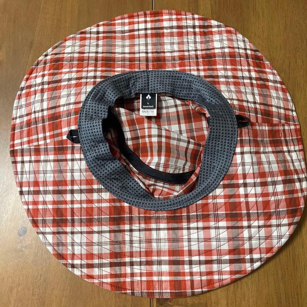 Used Montbell hat hat new check