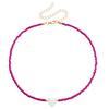 2025 New Personalized Natural Shell Love Heart Choker Simple Handmade Moon Bead Necklace for Women Fashion Accessories Gifts