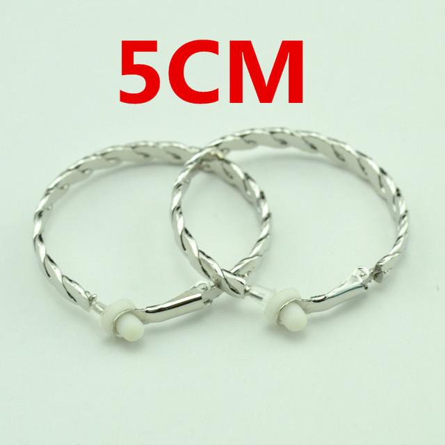 Clip On The Ear Without Piercing Earrings For Women Fashion Jewellery Accessories Rose Gold Black Double Round Threaded Earrings