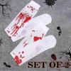 Halloween Gloves Scary Atmosphere Decorated Blood Gloves Blood Socks Party Costume Blood Mark Props Halloween Decorative Prop