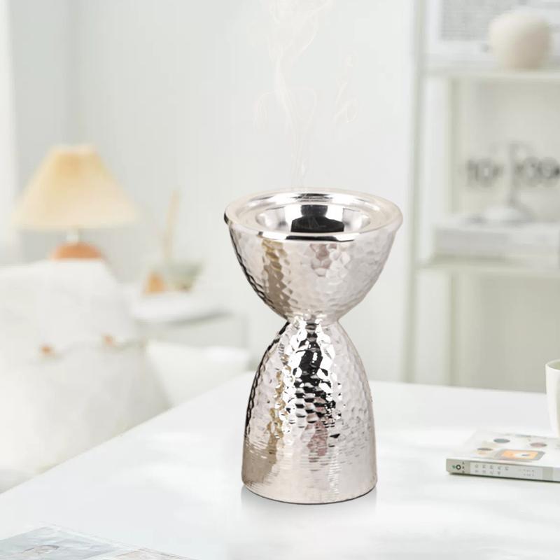 1PC Handicrafts Tabletop Metal Simplicity Iron Tea Rooms Incense Burner Elegant Heat-resistant Ornaments Stability