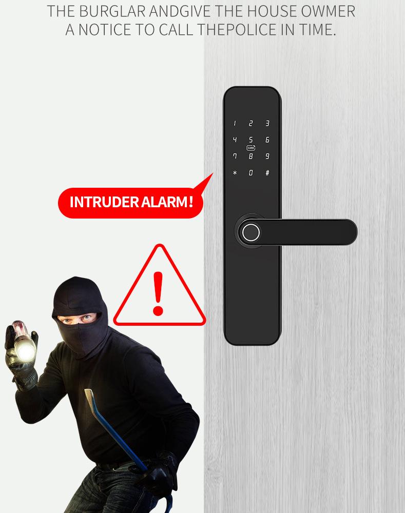 TTLOCK Smart Fingerprint Passwort Schloss mit 28 Sprachen, Amerikanischen Standard Kompatibel mit Tuya