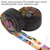 Road Bike Bar Tape Breathable Bicycle Bar Tape EVA/PU Anti-Skid Shock Absorber Bike Wrap Tape with 1 Pair Bar Plugs