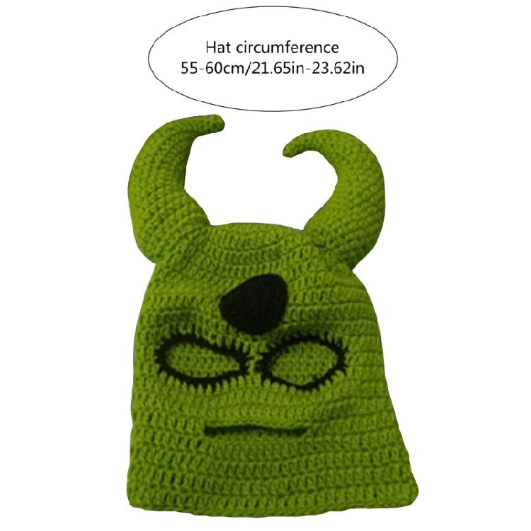 Halloween Cosplay Horn Balaclava Hats Balaclava Winter Knitted Hats Headgear