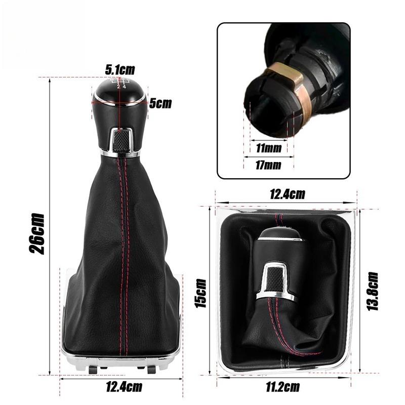 High-quality Manual Car accessories 5/6 Speed Interior Replacement Part Gear Shift Knob For VW Golf 7 MK7  Lever Dust Boot Cover