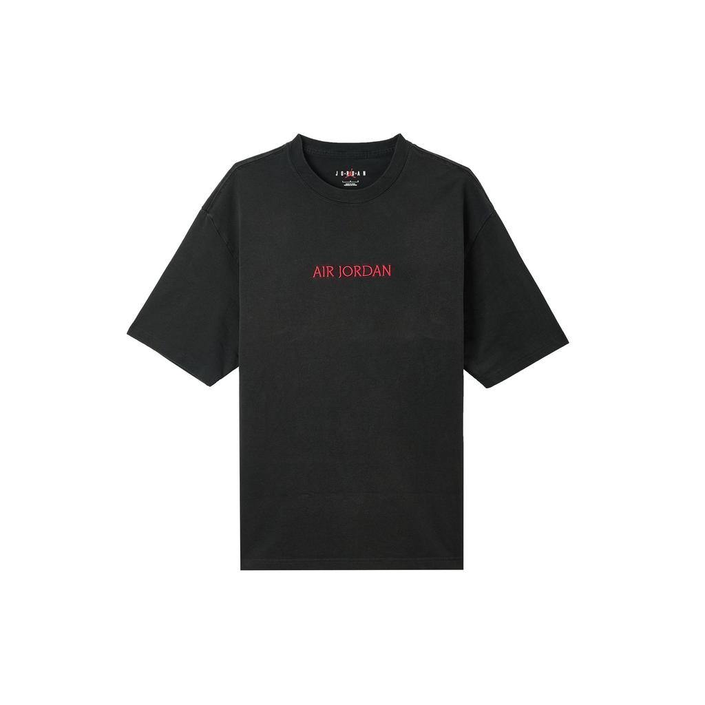 Jordan T Shirts Unisex Black Crew Neck Moderate Straight Fit DV6466-010