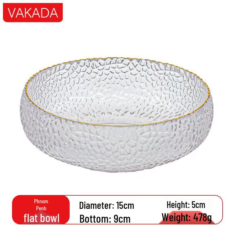 

VAKADA High Borosilicate Glass Salad Bowl