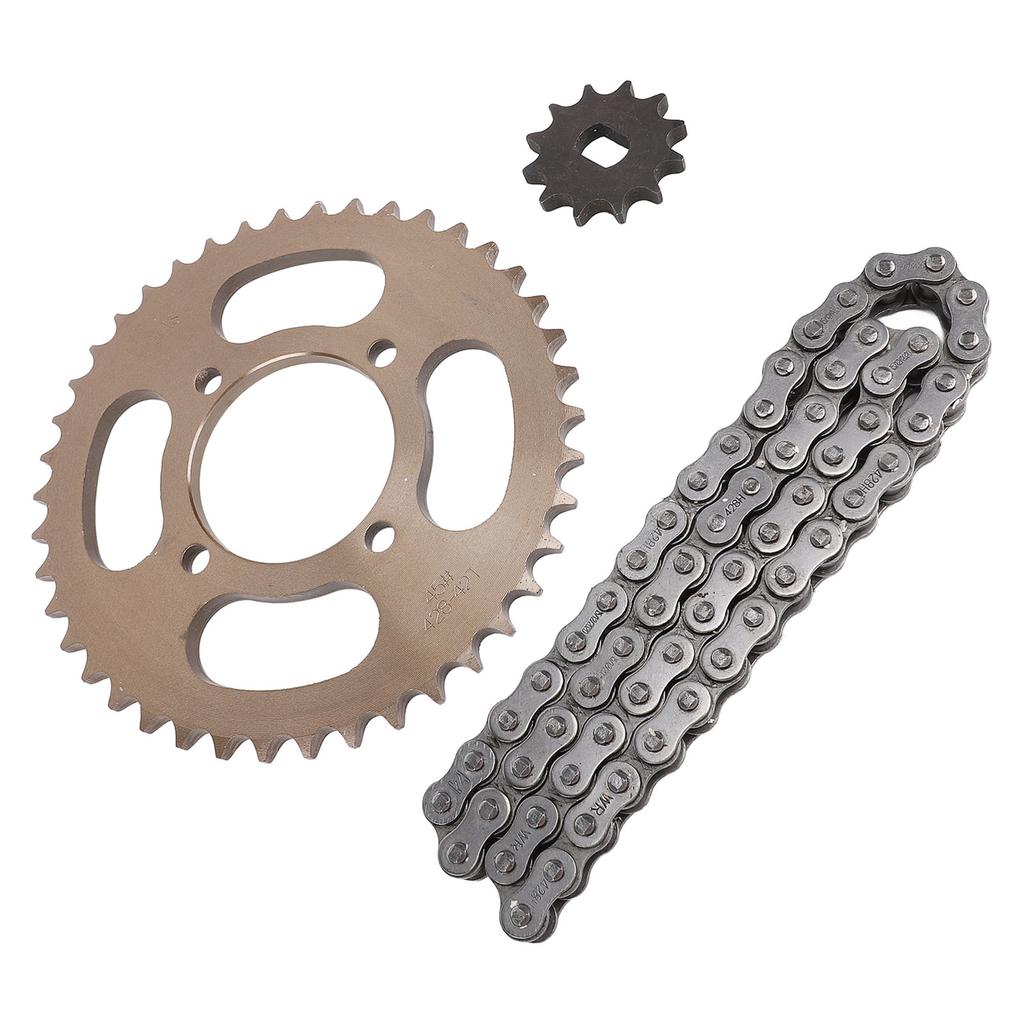 428 Chain Sprocket Set 60 Links Chain 12x17mm 12T Front and 76mm 42T Rear Sprocket Replacement for