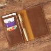 Crazy Horse Leather Genuine Leather Notebook Pen Slot Leather Journal Cover  Gift for Men