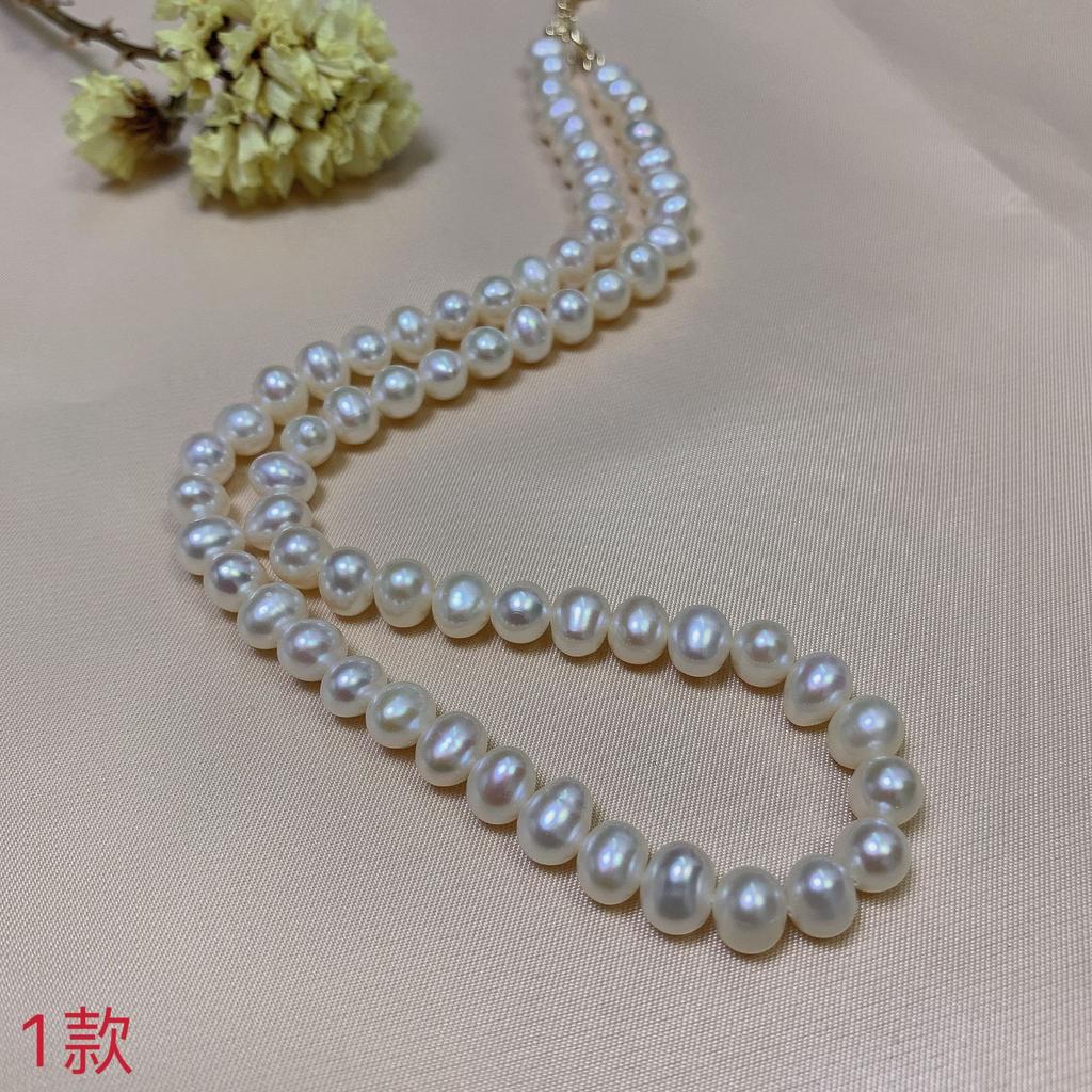 Barocke natürliche kleine Reiskorn Süßwasserperlenkette weiblich Nischenmarke speziell geformte unregelmäßige Perle Schlüsselbeinkette weiblich