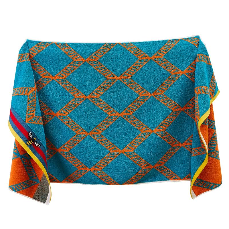 70x140cm Pure Cotton Bath Towels for Bathroom, Soft and Absorbent Vintage BathTowels for Women and Men, Wrapping Towels,1pc