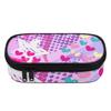 Pen Case Wear Resistant Polyester Practical Zip Around Closure with Main Compartment Mesh Pocket and Pen Slots for Everyday Study