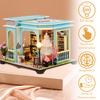 DIY Miniature Dollhouse Kit 3D Wooden Miniature House Kit with LED Light and Furniture Miniature Tailor Shop Model Building Kits