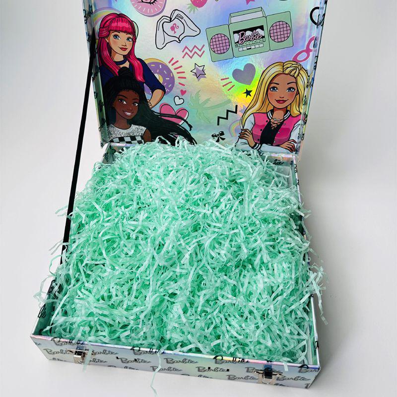 

Подарочная коробка наполнитель рафия: Измельченная декоративная бумага для упаковки ко Дню защиты детей, Дню святого Валентина, Дню рождения и свадьбы Macaron Green