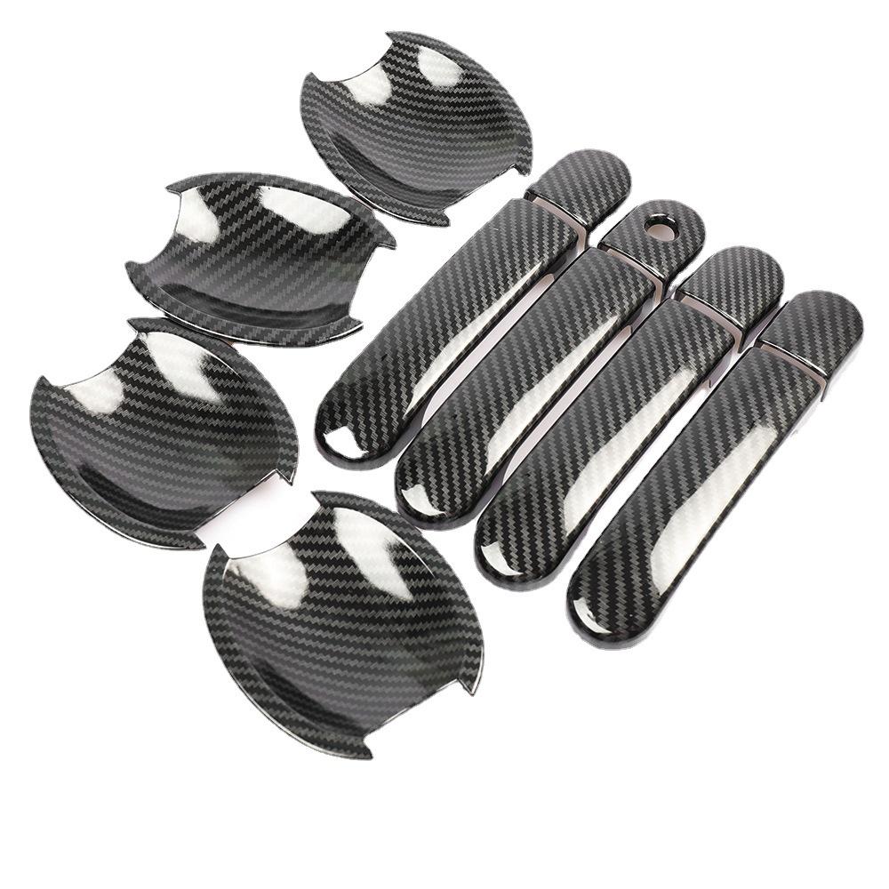 Nissan Wingroad Y12 Carbon Fiber Door Handle & Bowl Decoration (2006-2023) - Bright Black Finish
