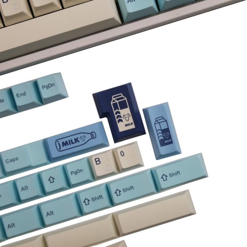 143 Keys Fruity Milk Keycaps  Profile PBT Dye Sublimation Mechanical Keyboard Keycap For MX H 61/68/87/98/104
