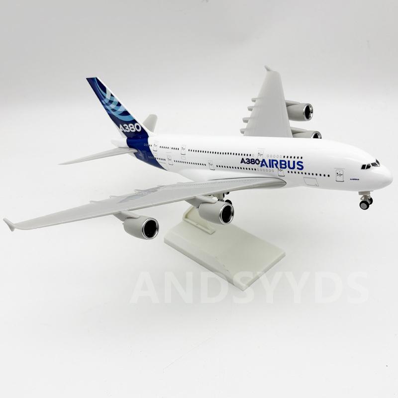 1/240 Scale 30CM Airplane Airbus 380 A380 Prototype Airline Model and Wheel Diecast Plastic Resin Plane For Desktop Decoration