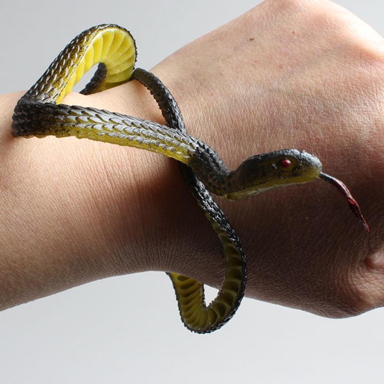 Small Fake Rubber Snake - Scary Prank Toy for Halloween & April Fool's