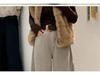 Women's Khaki Wide-Leg Jeans - 2026 Autumn Fashion Versatile Casual Style