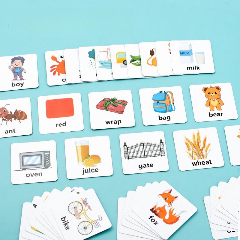 Children's English Card Montessori Wooden English Letter Building Blocks Parent-Child Interaction Spelling Battle Desktop Games